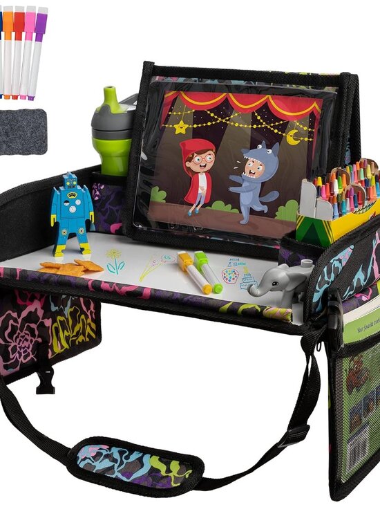 Other - Kids Travel Tray for Car - Road Trip Essentials for Kids - Car Seat Tray for Tod